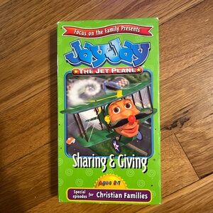 Jay Jay The Jet Plane Sharing & Giving VHS - Green Cover
